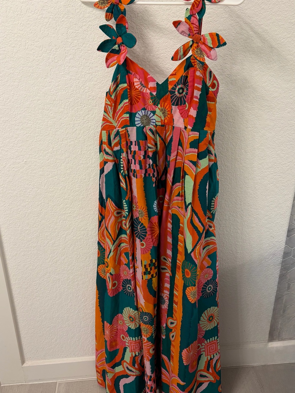 FARM Rio Pink and Green Floral High-Low Dress - Picture 13 of 13